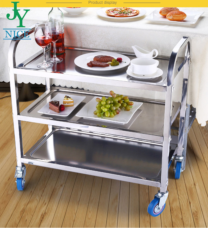Good Quality 3 Tier Kitchen Dining hall Food service Utility Cart