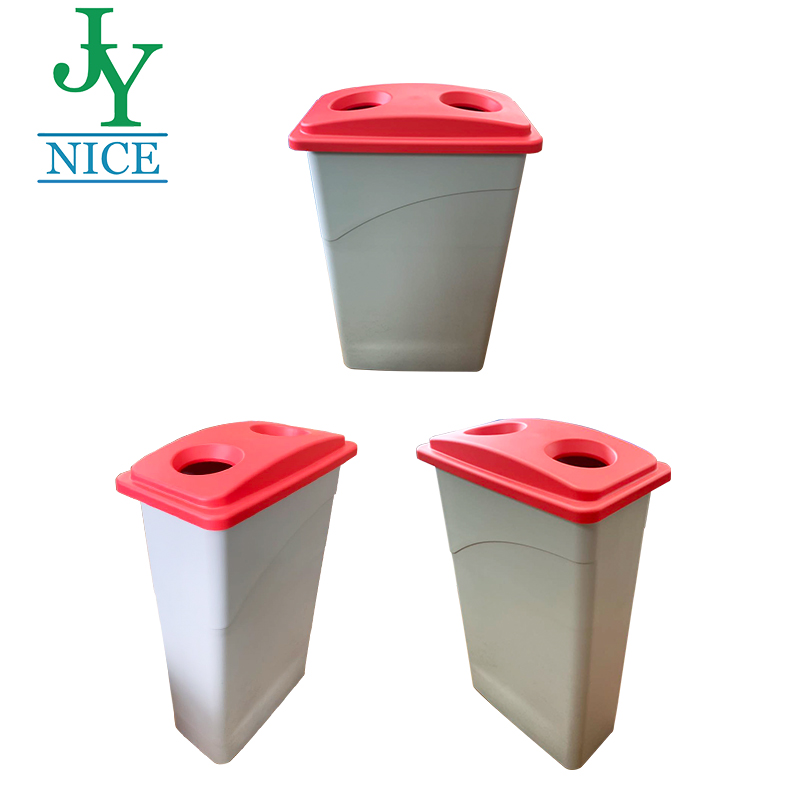 87Qt. Bottle Classification Dustbin With Lid Waste Container Square