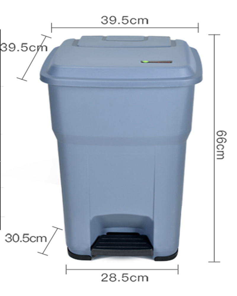trash can with attached lid